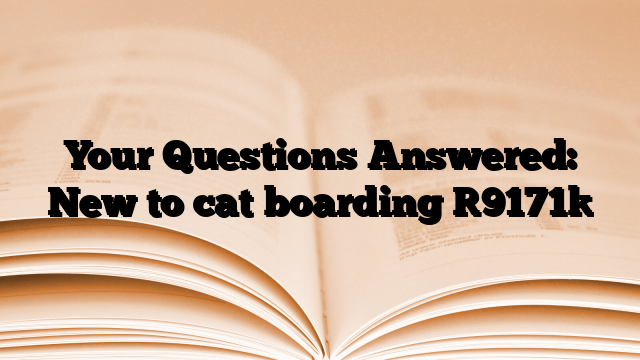 Your Questions Answered: New to cat boarding