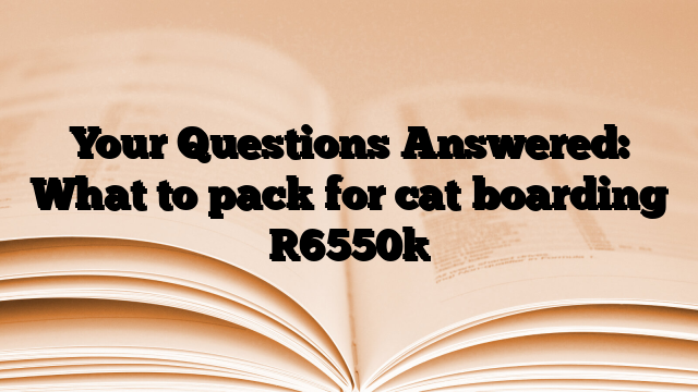 Your Questions Answered: What to pack for cat boarding