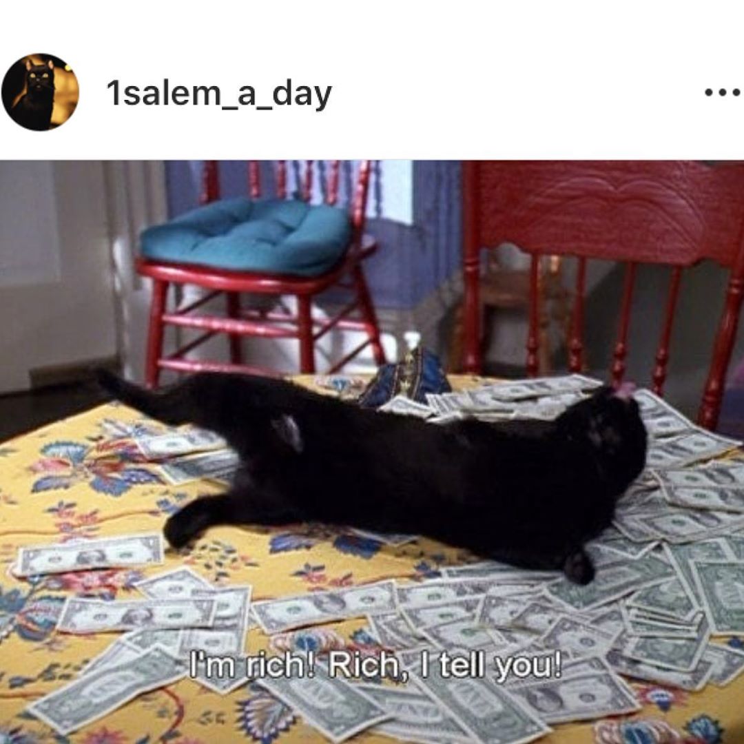 Me anytime I get some monies…
#sabrinatheteenagewitch #salem #salemsaberhagen…