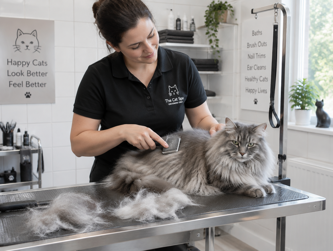 Long Hair Cat Bath & Brush