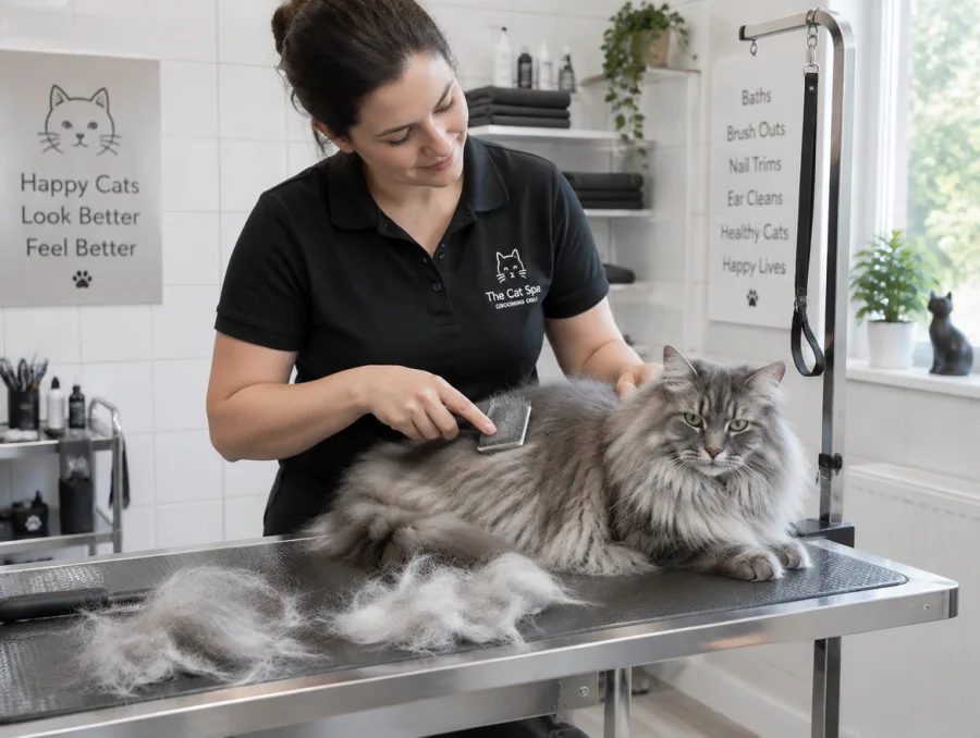Long Hair Cat Bath & Brush