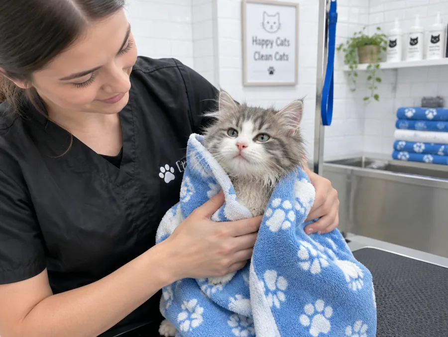 Long Hair Kitten Bath & Brush