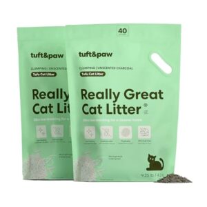 Tuft & Paw Really Great Cat Litter — Tofu Pellets Charcoal (2 × 9.25 lb)