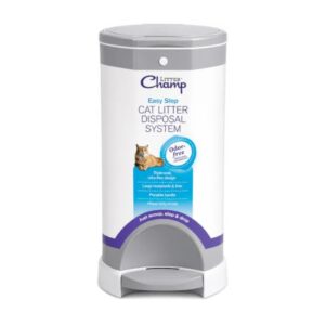 Litter Champ Cat Litter Disposal System, Hands-Free Pedal Trash Can