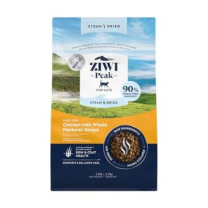 ZIWI Peak Steam & Dried Cat Food, Chicken with Whole Mackerel (4.9 lb)