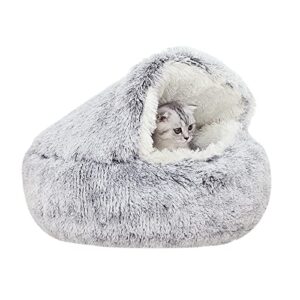 YUDANSI hooded donut cuddler, gray, 20 inch name
