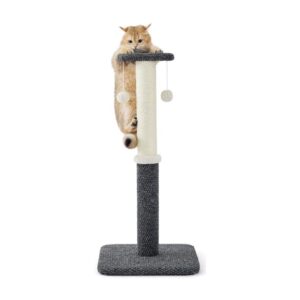Lesure tall sisal cat scratching post with hanging toys