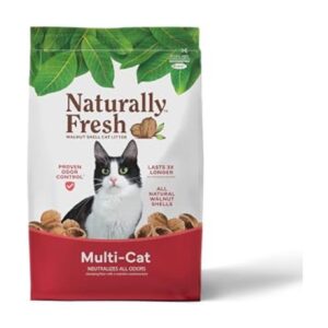 Naturally Fresh walnut shell cat litter, unscented