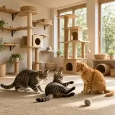 😺 Cat-only means calm. No dogs, no barking, just cats enjoying big playrooms at Cats Luv…